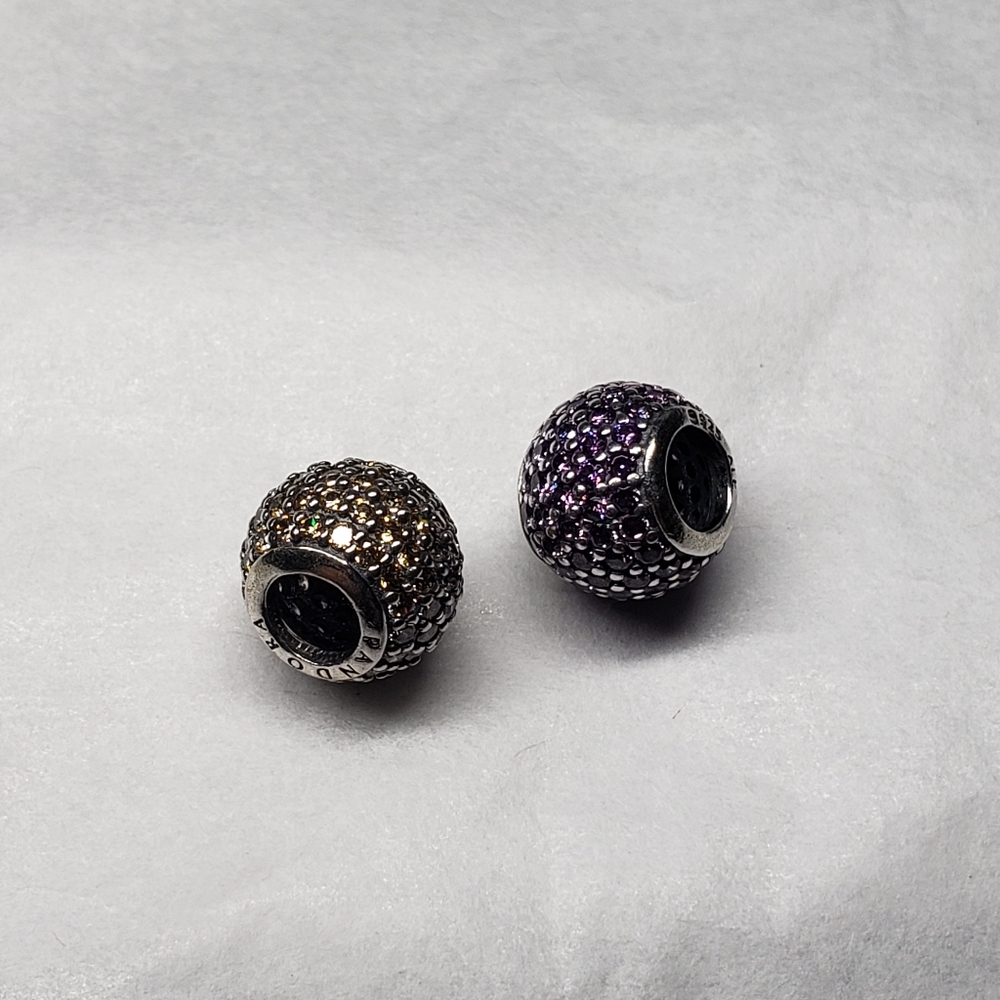 Glittery Crystal Pandora Charm (just purple)